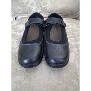 DREW COMFORT SHOES MARYJANE STYLE SHOES 9 BLACK LEATHER HOOK & LOOP Grunge READ